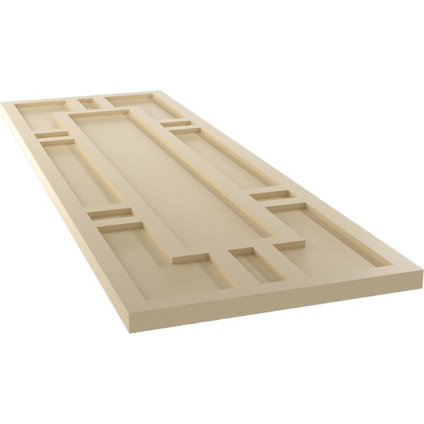 Ekena Millwork True Fit PVC Hastings Fixed Mount Shutters, Natural Twine, 12W x 61H, PR - TFP001HS12X061NT