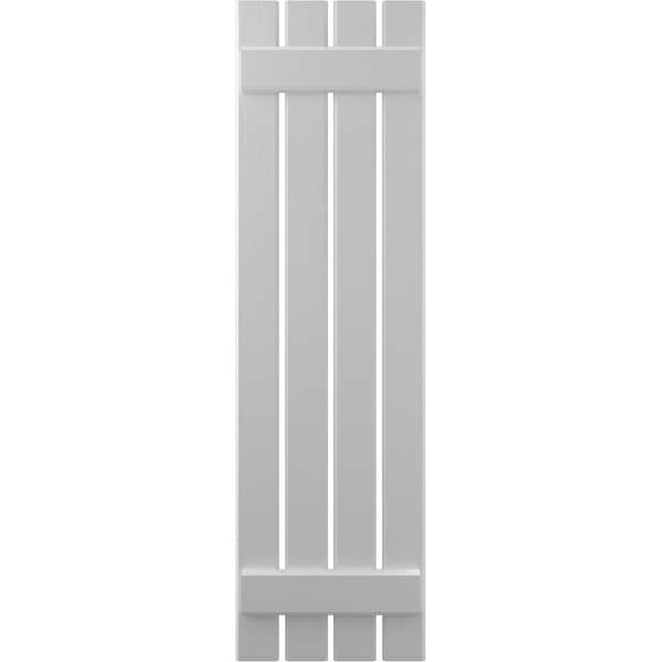 Ekena Millwork Americraft 4-Board (2 Batten) Exterior Real Wood Spaced Board-n-Batten Shutters, ARW101SB415X62PRH - ARW101SB415X62PRH