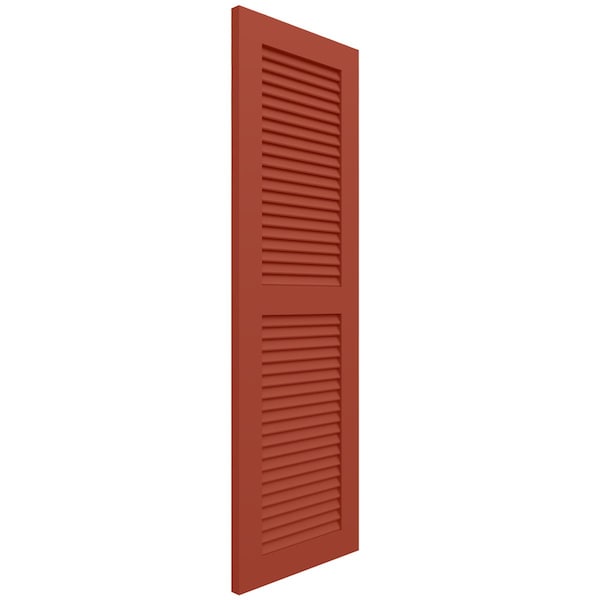 Ekena Millwork True Fit PVC, Two Equal Louver Shutters, Colorful Leaves, 18W x 57H, PR - TFP101LVF18X057CL