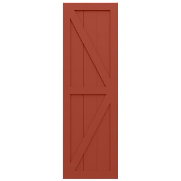 Ekena Millwork True Fit PVC Two Equal Panel Farmhouse Fixed Mount Shutters w/Z-Bar, Colorful Leaves, 15W x 52H, PR - TFP102FH15X052CL