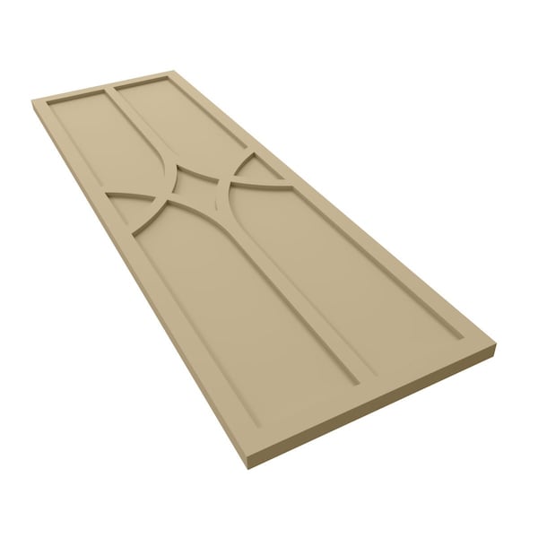 Ekena Millwork True Fit PVC Cedar Park Fixed Mount Shutters, Natural Twine, 18W x 45H, PR - TFP001CP18X045NT