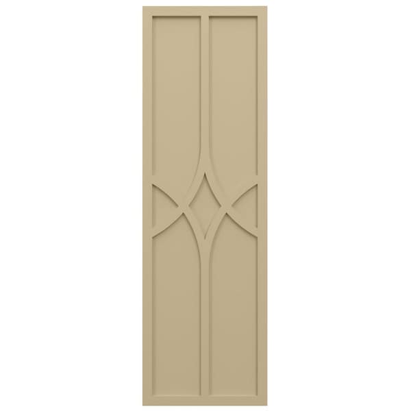 Ekena Millwork True Fit PVC Cedar Park Fixed Mount Shutters, Natural Twine, 18W x 45H, PR - TFP001CP18X045NT