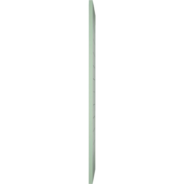 Ekena Millwork True Fit PVC Horizontal Slat Framed Modern Style Fixed Mount Shutters, Track Green, 12W x 48H, PR - TFP001HF12X048TG