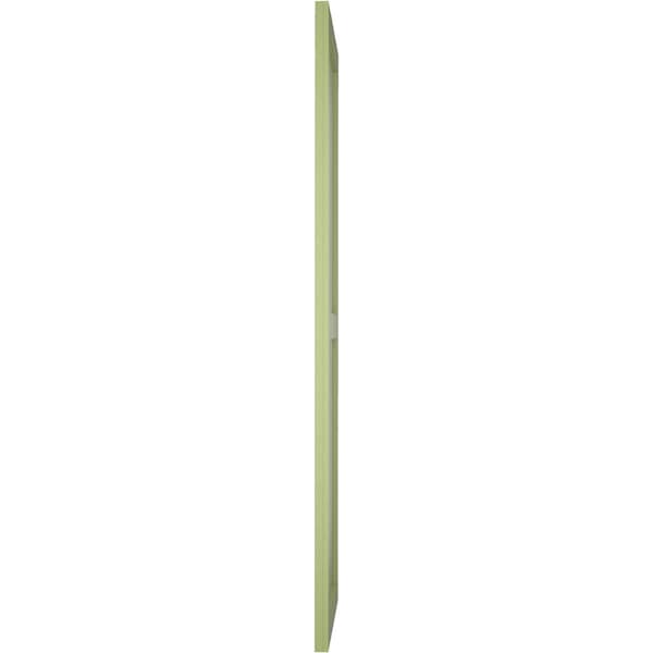 Ekena Millwork True Fit PVC Farmhouse/Flat Panel Combination Fixed Mount Shutters, Moss Green, 15W x 58H, PR - TFP101FC15X058MG