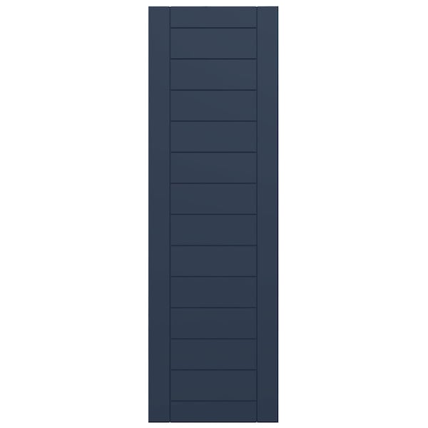 Ekena Millwork PVC Horizontal Slat Framed Modern Style Fixed Mount Shutters Starless Night Blue, 18W x 39H, PR - TFP001HF18X039OB