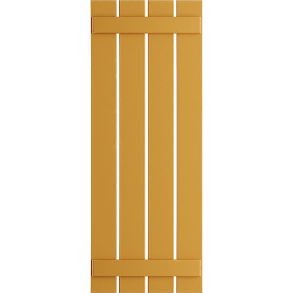Ekena Millwork True Fit PVC, Four Board Spaced Board-n-Batten Shutters, Turmeric , 23W x 72H, PR - TFP101SBF23X072TU