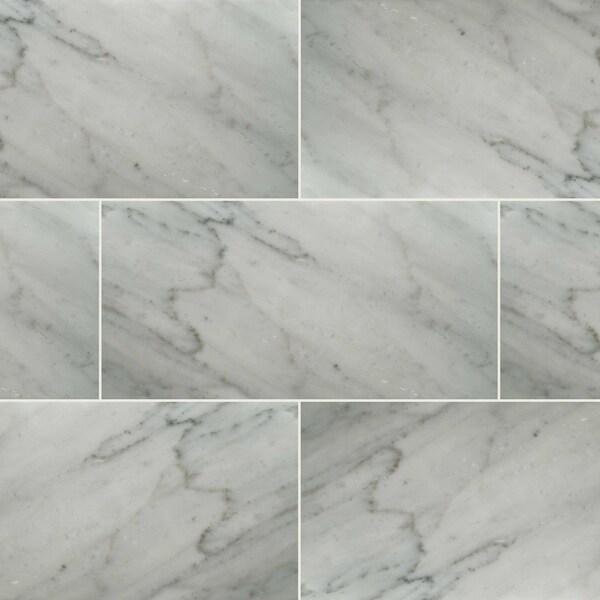 Msi Carrara White 12 In. X 24 In. Honed Marble Floor And Wall Tile, 6PK - ZOR-NS-0059