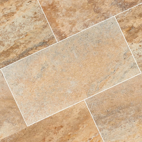 Msi Tuscany Porcelain SAMPLE Tumbled Travertine Paver Tile - ZOR-LSC-0122-SAM