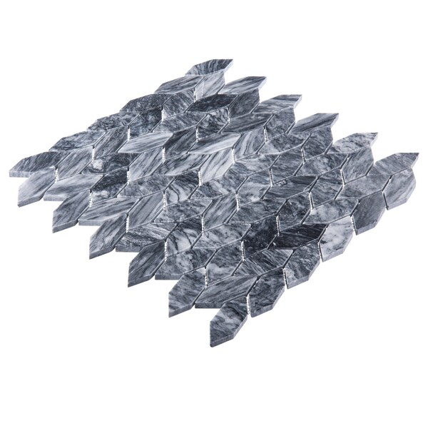 Andova Tiles ANDOVA TILES Channing Elongated Hex 1" x 2.5" Marble Honeycomb Mosaic Wall & Floor Tile - ANDCHA138