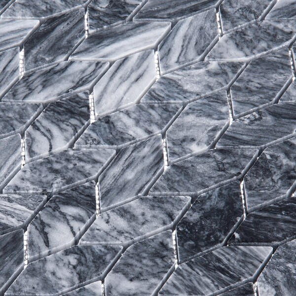 Andova Tiles ANDOVA TILES Channing Elongated Hex 1" x 2.5" Marble Honeycomb Mosaic Wall & Floor Tile - ANDCHA138