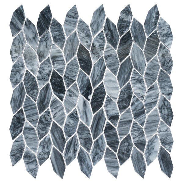 Andova Tiles ANDOVA TILES Channing Elongated Hex 1" x 2.5" Marble Honeycomb Mosaic Wall & Floor Tile - ANDCHA138