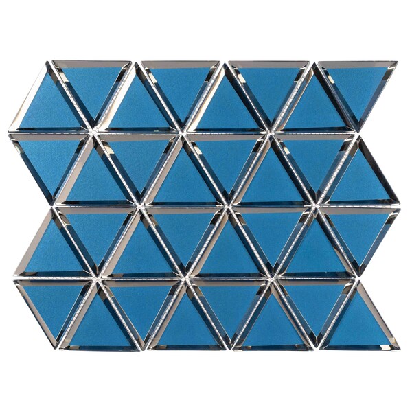 Andova Tiles ANDOVA TILES BLEUM 3" x 3" Beveled Glass Novelty Mosaic Tile - ANDBLE278