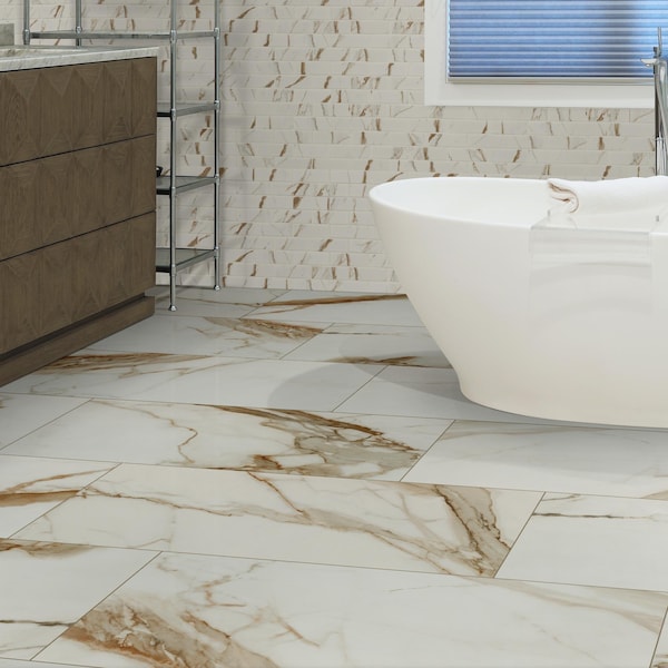 Msi Regallo Calacatta Marbella 24"X48" Polished Porcelain Floor And Wall Tile - ZOR-PT-0477