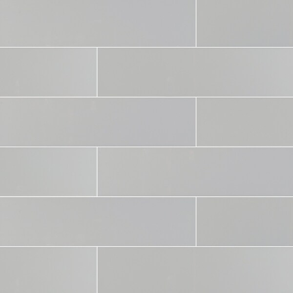 Msi Gray Glossy 4 In. X 16 In. Glazed Ceramic Wall Tile, 20PK - ZOR-PT-0152