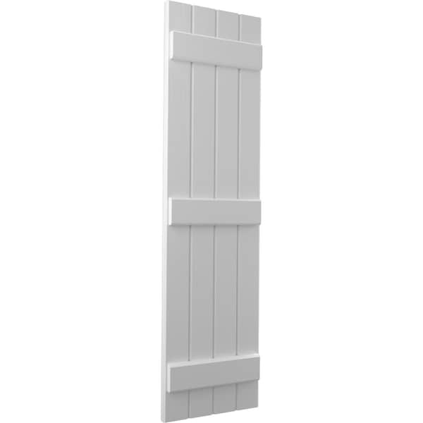Ekena Millwork Americraft 4-Board (3 Batten) Exterior Real Wood Joined Board-n-Batten Shutters, ARW401BB414X77PRH - ARW401BB414X77PRH