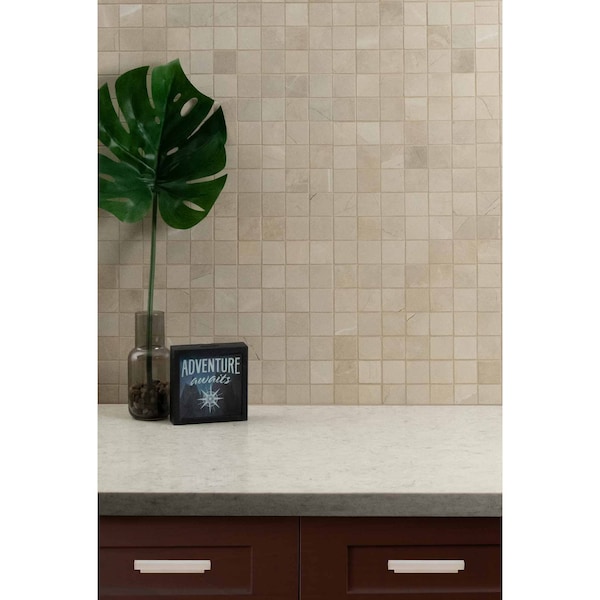 Msi Sande Cream SAMPLE Matte Porcelain Mesh-Mounted Mosaic Tile - ZOR-PT-0137-SAM