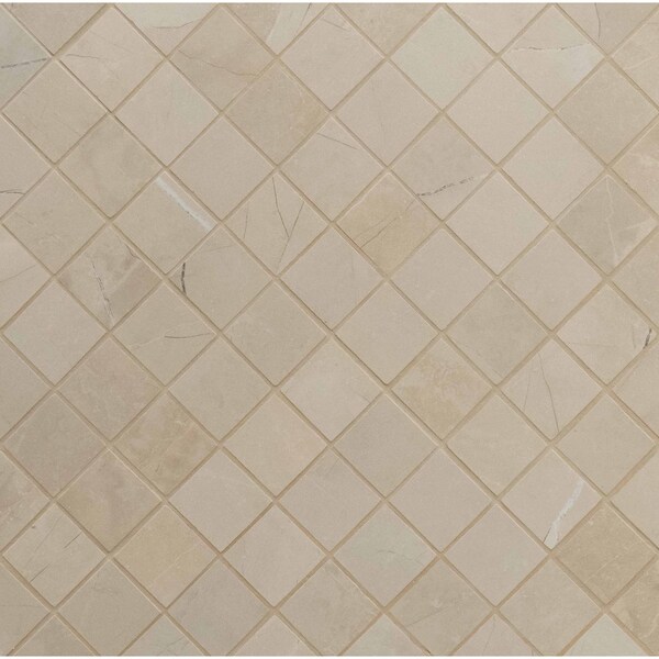 Msi Sande Cream SAMPLE Matte Porcelain Mesh-Mounted Mosaic Tile - ZOR-PT-0137-SAM