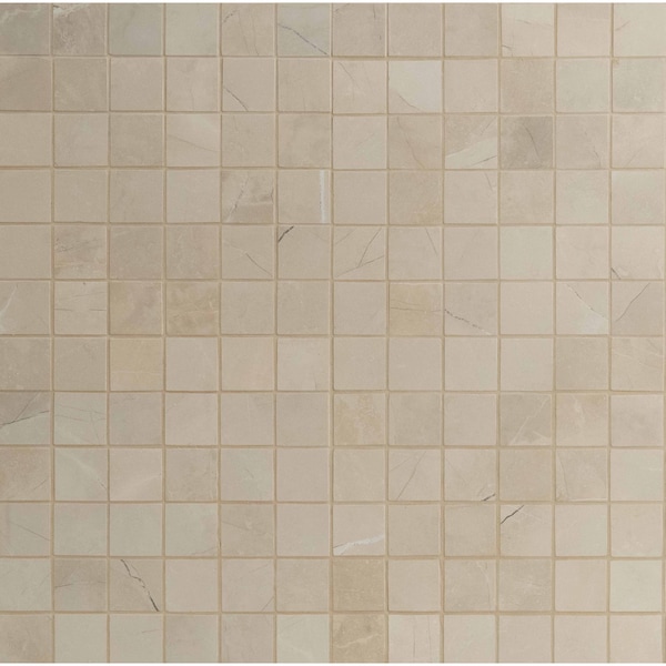 Msi Sande Cream SAMPLE Matte Porcelain Mesh-Mounted Mosaic Tile - ZOR-PT-0137-SAM