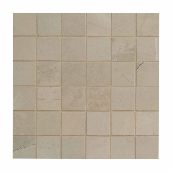 Msi Sande Cream SAMPLE Matte Porcelain Mesh-Mounted Mosaic Tile - ZOR-PT-0137-SAM