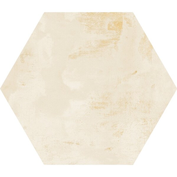 Apollo Tile Aureate 9.84inx11.42in Natural Light Beige Porcelain Hexagon Wall Floor Tile 10.06 sqft/case, 17PK - ROC88IVRHEXA