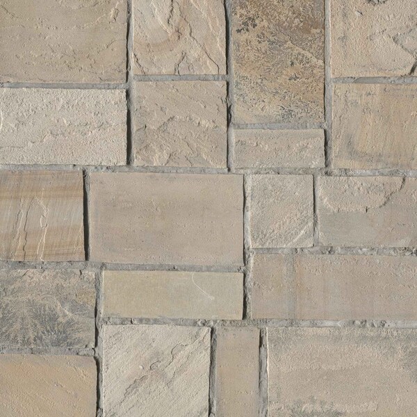 Msi Fossil Rustic Random Sized Natural Sandstone Square And Rectangle Loose Veneer Ledgestone  (Minimum 100 Square Feet) - ZOR-PNL-0184
