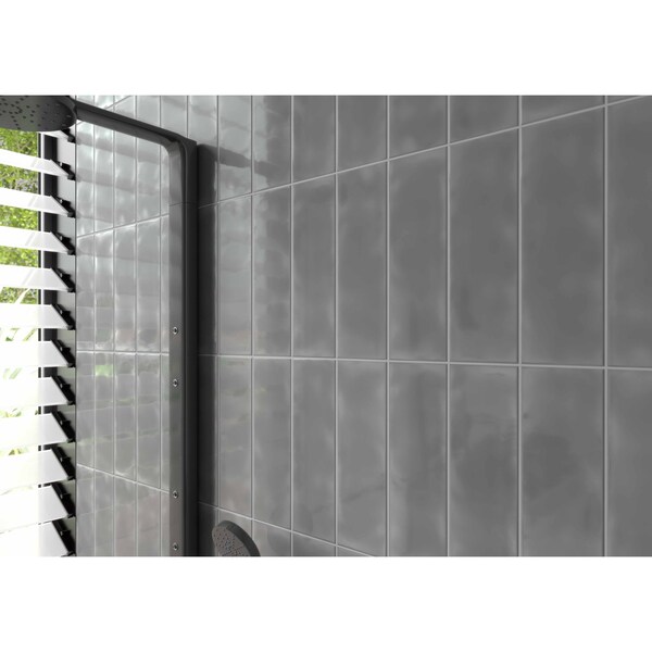 Msi Urbano Graphite Bullnose 4 In. X 12 In. Glossy Ceramic Wall Tile, 12PK - ZOR-PT-TR-0184