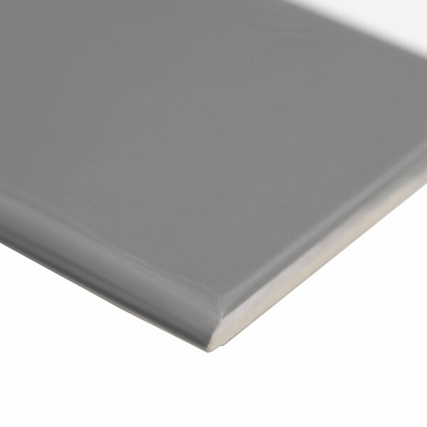 Msi Urbano Graphite Bullnose 4 In. X 12 In. Glossy Ceramic Wall Tile, 12PK - ZOR-PT-TR-0184