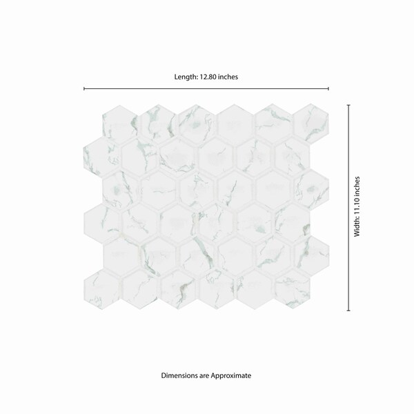 Msi Sample Carrara Hexagon Matte Porcelain Mosaic Floor And Wall Tile - ZOR-MD-0649-SAM