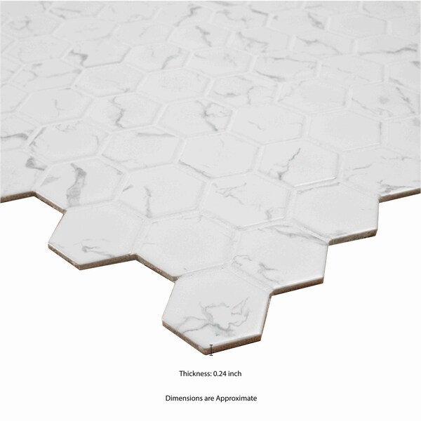 Msi Sample Carrara Hexagon Matte Porcelain Mosaic Floor And Wall Tile - ZOR-MD-0649-SAM