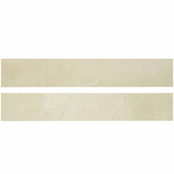 Msi Sande Cream Bullnose 3 In. X 18 In. Polished Glazed Porcelain Wall Tile, 25PK - ZOR-PT-TR-0179