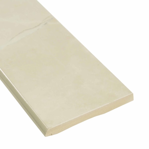 Msi Sande Cream Bullnose 3 In. X 18 In. Polished Glazed Porcelain Wall Tile, 25PK - ZOR-PT-TR-0179