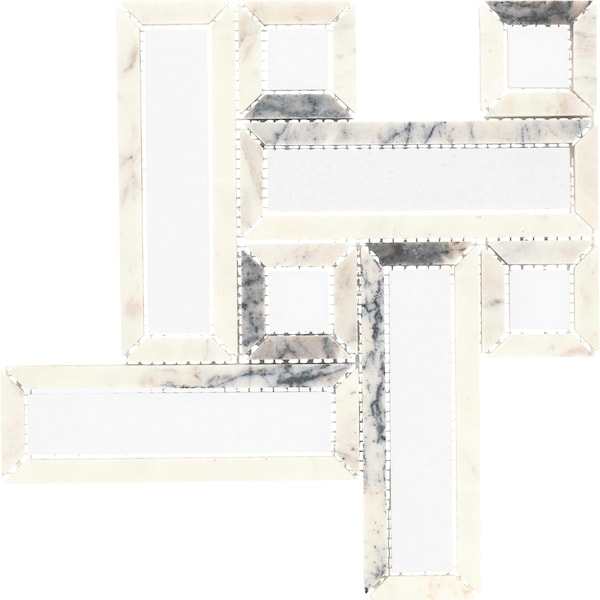 Daltile Gamma 2'' Natural Stone Basketweave Wall and Floor Mosaic Tile, 10PK - DA732BSKTWVMSPL