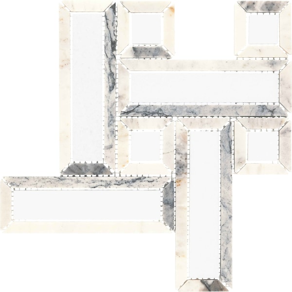 Daltile Gamma 2'' Natural Stone Basketweave Wall and Floor Mosaic Tile, 10PK - DA732BSKTWVMSPL