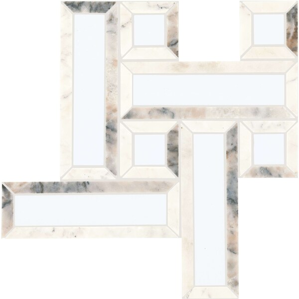 Daltile Gamma 2'' Natural Stone Basketweave Wall and Floor Mosaic Tile, 10PK - DA732BSKTWVMSPL