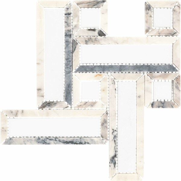 Daltile Gamma 2'' Natural Stone Basketweave Wall and Floor Mosaic Tile, 10PK - DA732BSKTWVMSPL