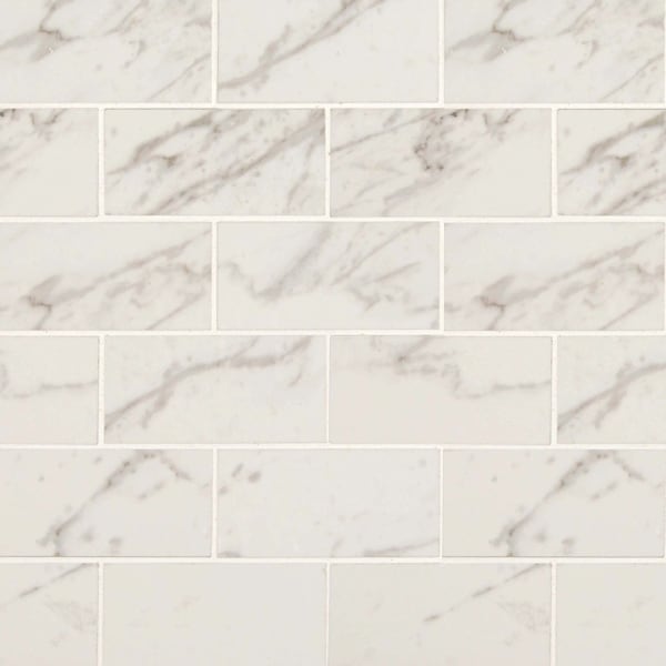 Msi Pietra Carrara 2" X 4" Porcelain Mosaic Tile, 10PK - ZOR-PT-0461