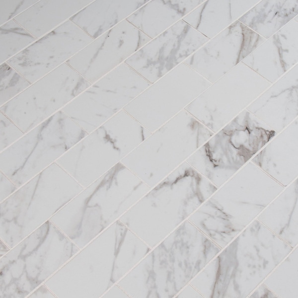 Msi Pietra Carrara 2" X 4" Porcelain Mosaic Tile, 10PK - ZOR-PT-0461