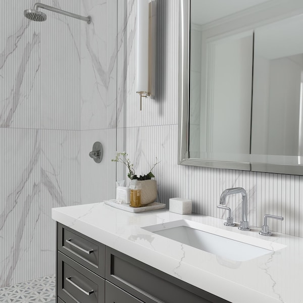 Msi Urbanslat Marmiro Gray 16" X 48" Satin Ceramic Wall Tile - ZOR-PT-0796-SAM