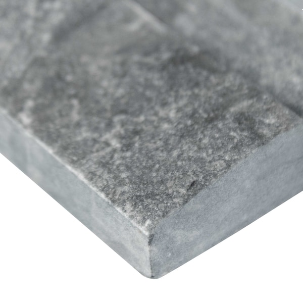 Msi Glacial Grey Splitface Ledger Panel 6 In. X 24 In. Natural Marble Wall Tile, 6PK - ZOR-PNL-0035