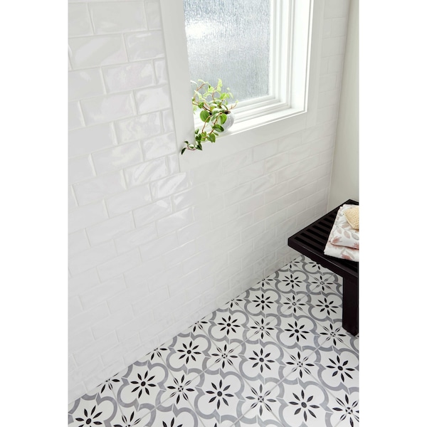 Msi Whisper White Handcrafted 3 In. X 6 In. Glossy Ceramic White Handmade Subway Tile, 8PK - ZOR-MD-T-0115
