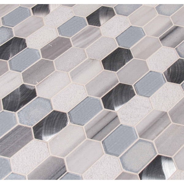 Msi Harlow Picket SAMPLE Multi-Surface Mesh-Mounted Mosaic Tile - ZOR-MD-0126-SAM