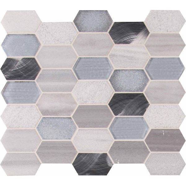 Msi Harlow Picket SAMPLE Multi-Surface Mesh-Mounted Mosaic Tile - ZOR-MD-0126-SAM