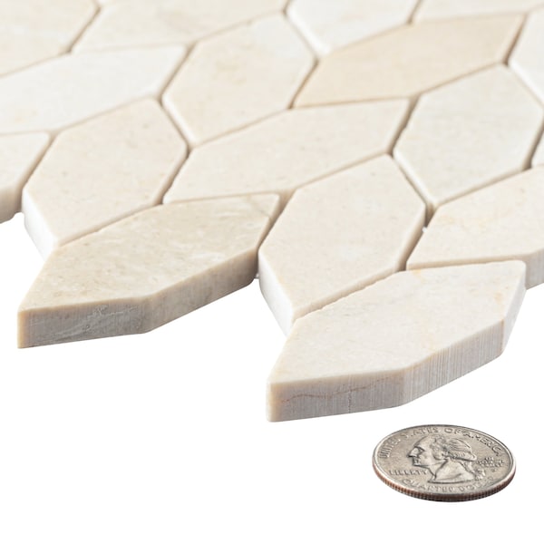 Andova Tiles ANDOVA TILES Channing Elongated Hex 1" x 2.5" Marble Honeycomb Mosaic Wall & Floor Tile - ANDCHA140