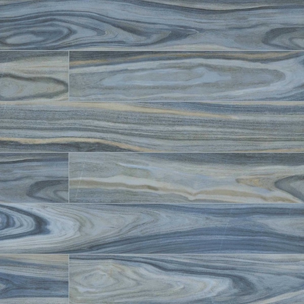 Msi Dellano Exotic Blue 8 In. X 48 In. Polished Porcelain Floor And Wall Tile, 4PK - ZOR-PT-0130