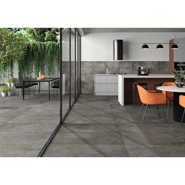 Msi Calypso Graphite 12 In. X 24 In. Matte Porcelain Floor And Wall Tile, 7PK - ZOR-PT-0559
