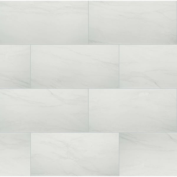 Msi Durban White 12 In. X 24 In.Matte Porcelain Floor And Wall Tile, 8PK - ZOR-PT-0293