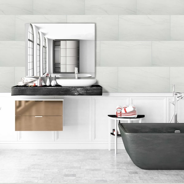 Msi Durban White 12 In. X 24 In.Matte Porcelain Floor And Wall Tile, 8PK - ZOR-PT-0293
