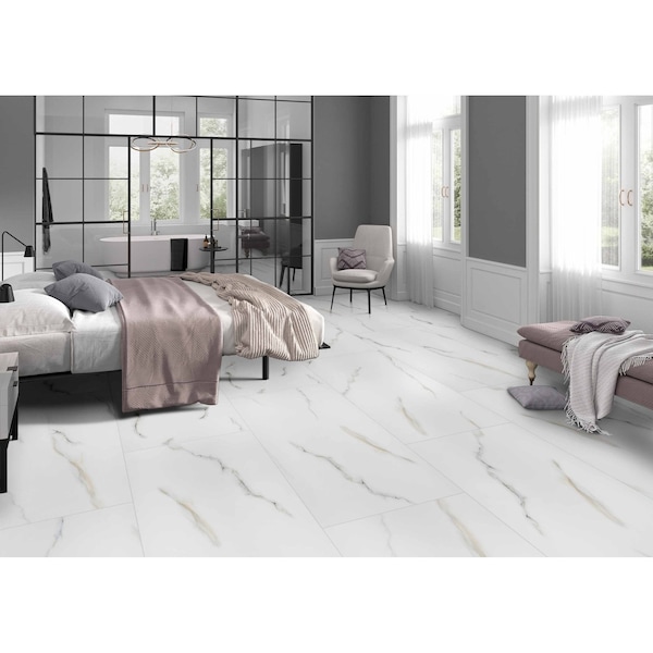 Msi Aria Bianco 24 In. X 48 In. Polished Porcelain Floor And Wall Tile, 2PK - ZOR-PT-0502