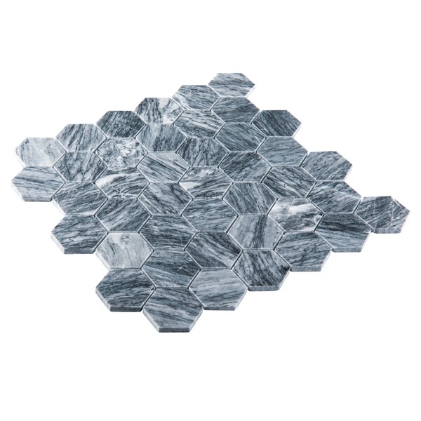 Andova Tiles ANDOVA TILES Channing 2" x 2" Marble Honeycomb Mosaic Floor Use Tile - ANDCHA128