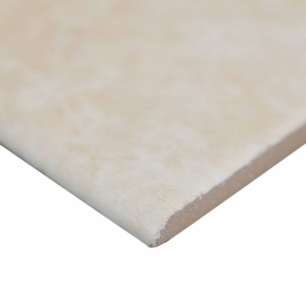Msi Ansello Ivory Bullnose SAMPLE Glazed Porcelain Wall Tile - ZOR-PT-TR-0181-SAM